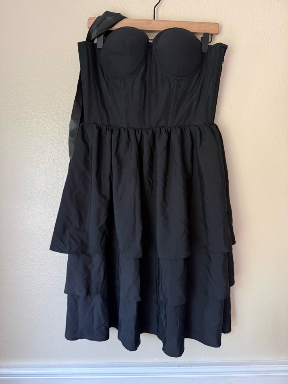 CORSET STORY Black Tiered Dress with Built-In Corset